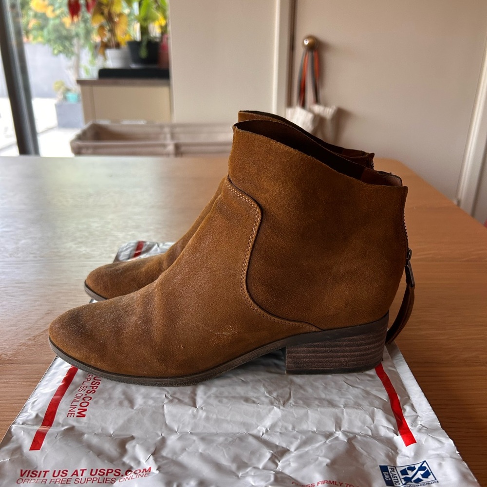 Brown Suede Lucky Brand Ankle Boots